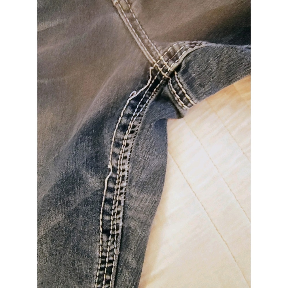Aryia Jeans Juniors 15/16 Y2K Bootcut Dark Wash Embroidered Stretch Denim - Picture 5 of 6
